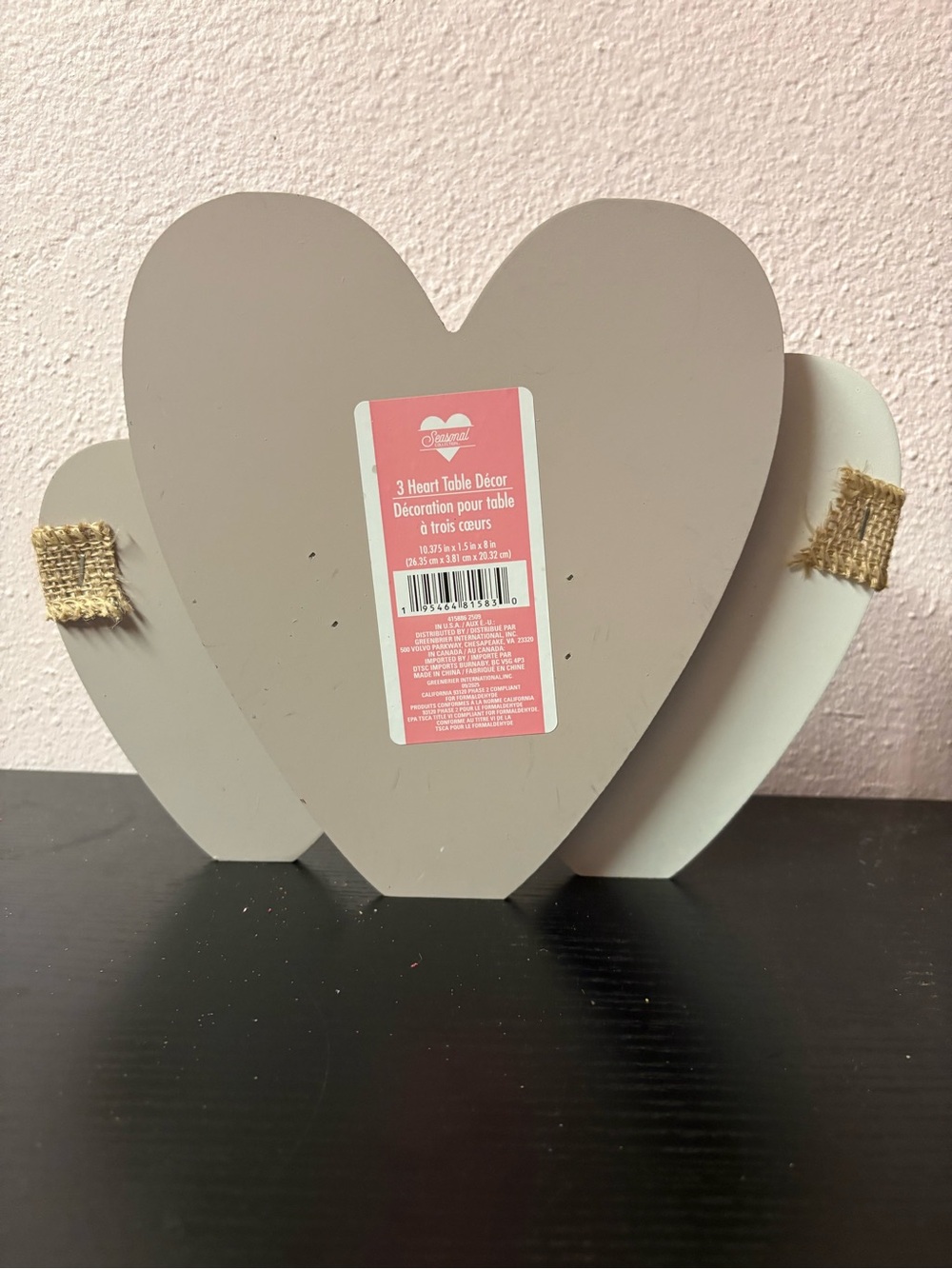 Rustic Farmhouse Valentine Wood Heart Decor & XOXO Sign Bundle - Picture 4 of 9